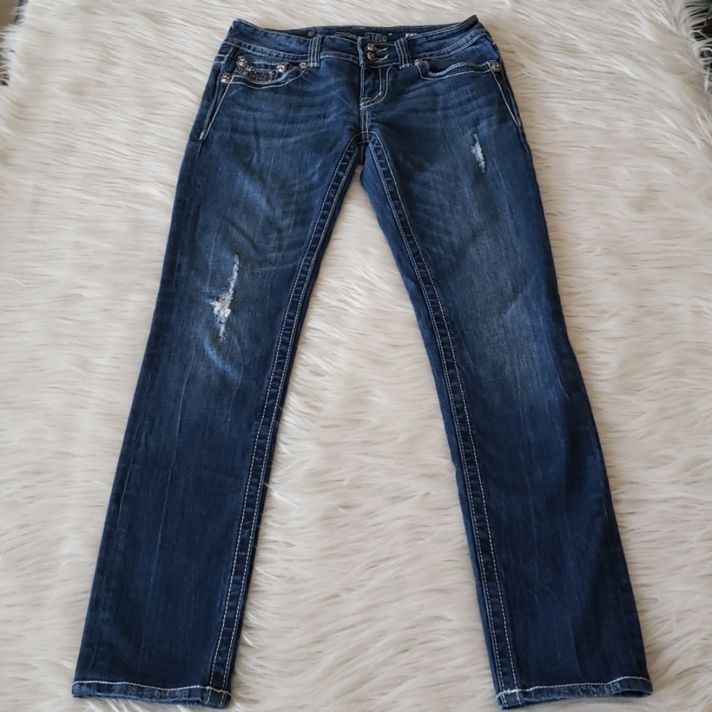 Miss Me Embellished Distressed Skinny Jeans